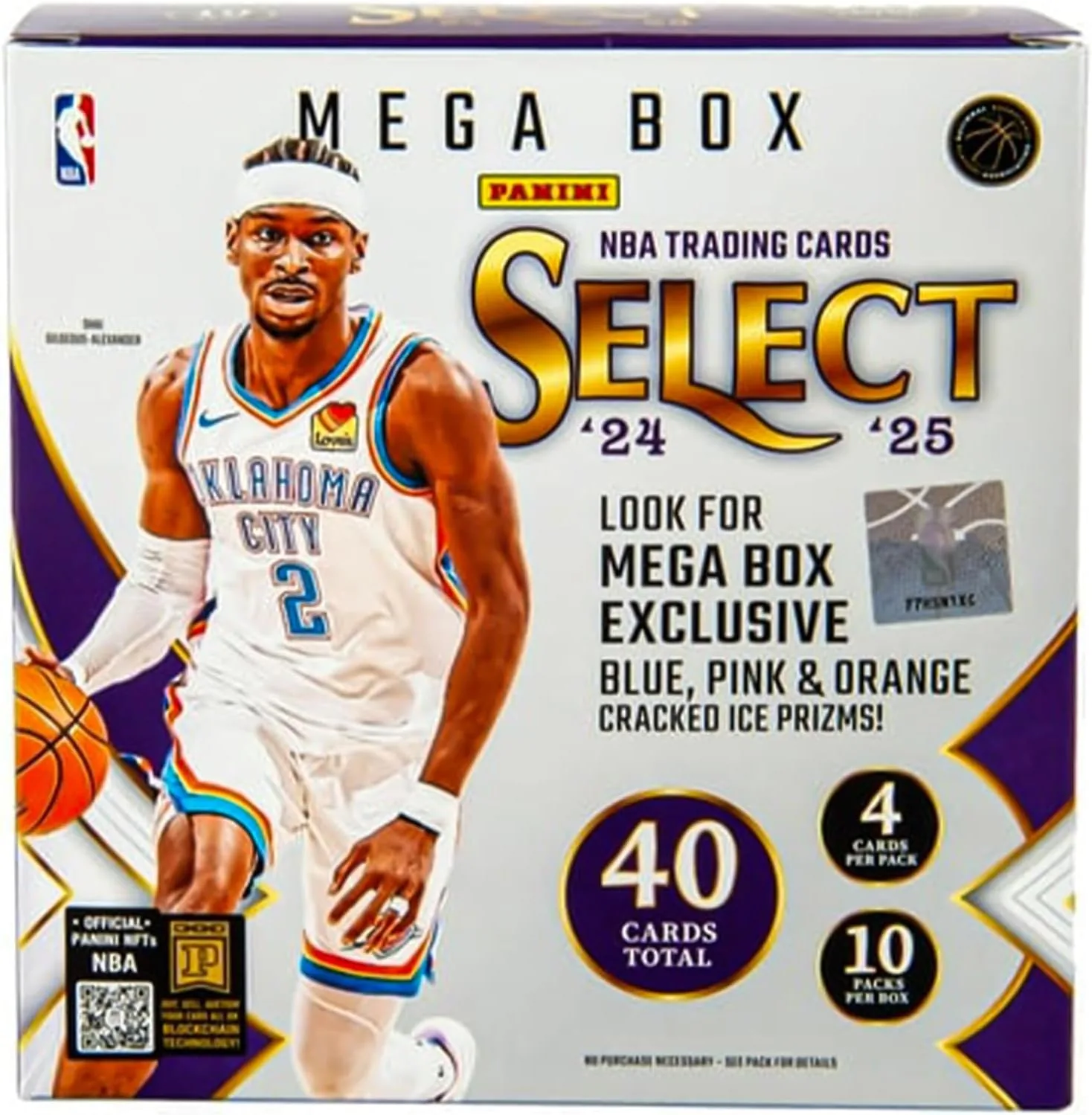 2024/25 Panini Select Basketball - Mega Box (Blue/Pink/Orange Cracked Ice)