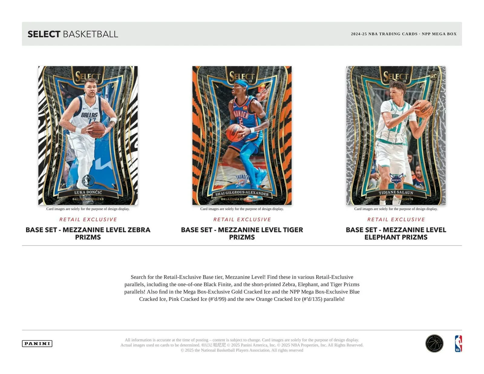 2024/25 Panini Select Basketball - Mega Box (Blue/Pink/Orange Cracked Ice) 4