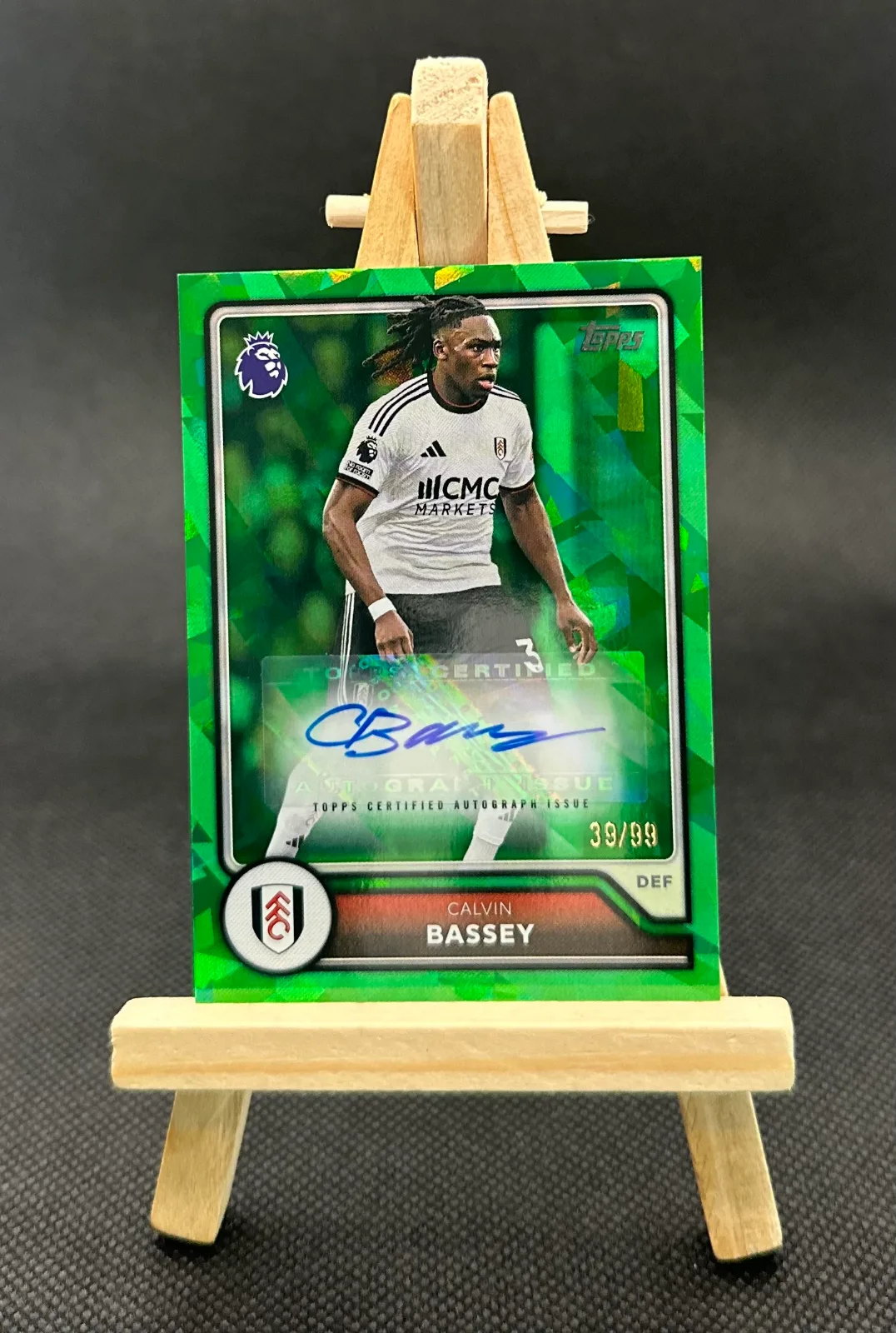 Calvin Bassey Green Refractor Auto 39/99 - 2026-27 Topps Flagship Premier League #BA-CBA - 1