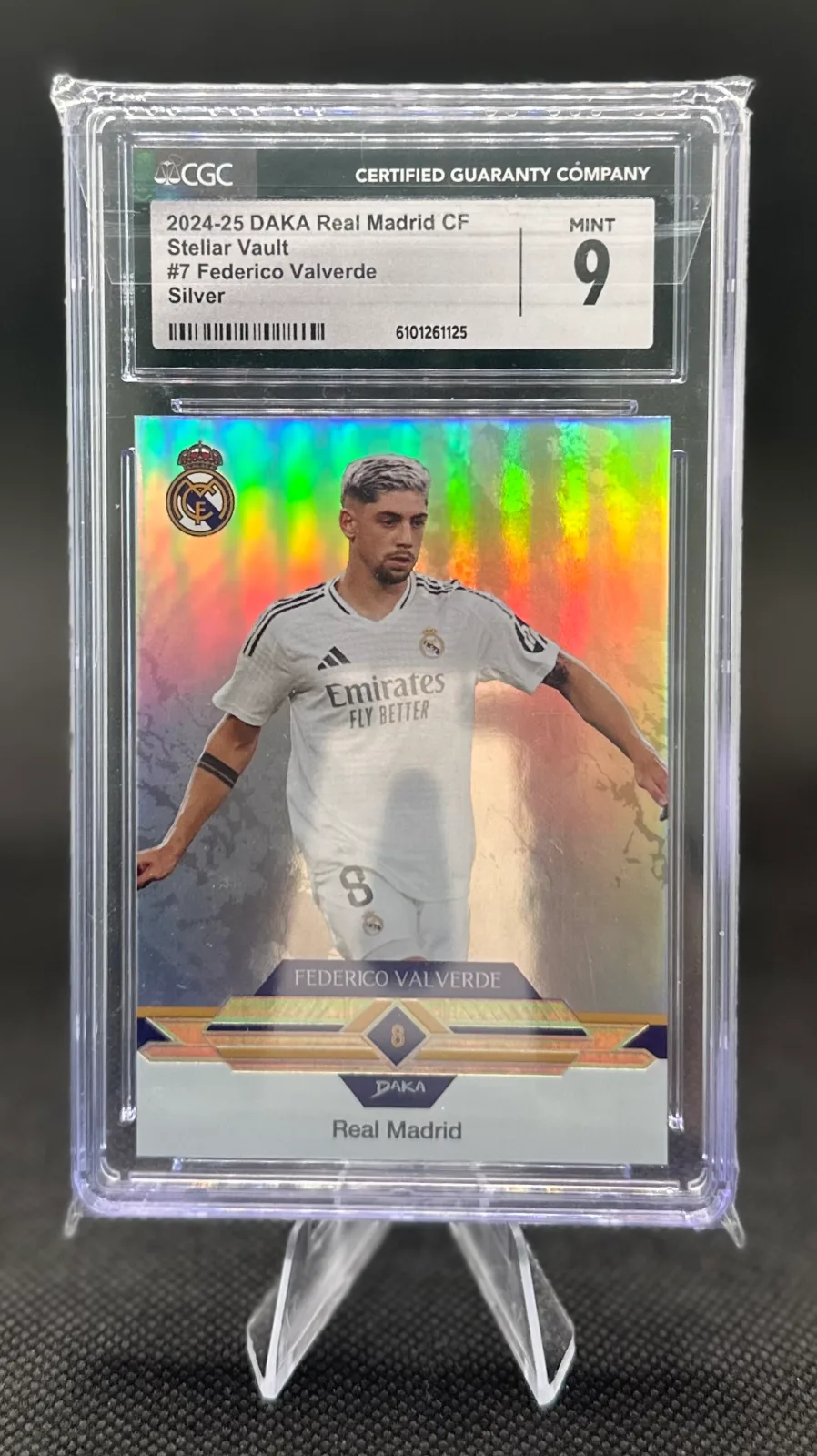 Federico Valverde Stellar Vault Silver 2/10 CGC 9 - 2024-25 Daka Real Madrid CF Stellar Vault #7 - 1